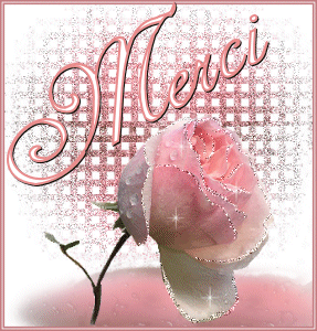 Gif animé merci rose